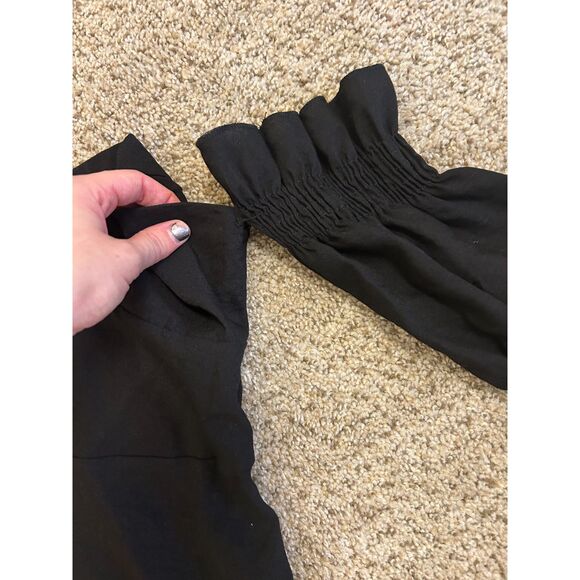 Nasty Gal Off The Shoulder Button Midi Dress‎ Women's Size 6 - Picture 9 of 12